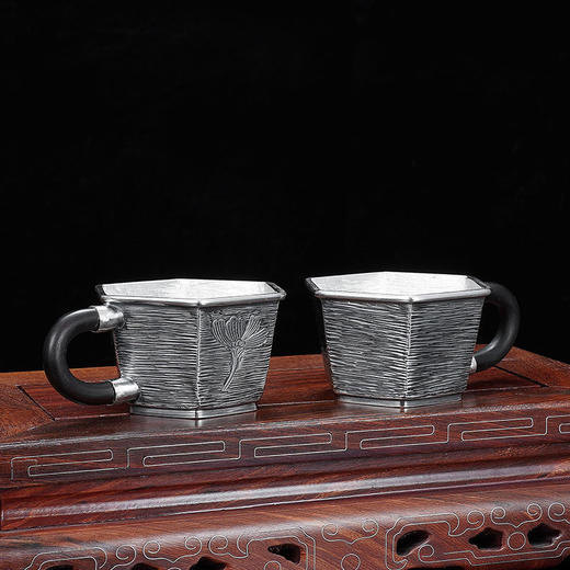 【仙客来】纯银茶具套装茶壶公道杯摆件茶杯摆件【YMT022】【YMT023】【YMT024】2109 商品图2