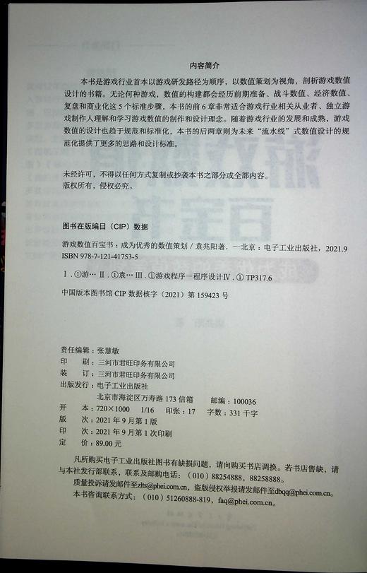 游戏数值百宝书：成为优秀的数值策划 商品图1