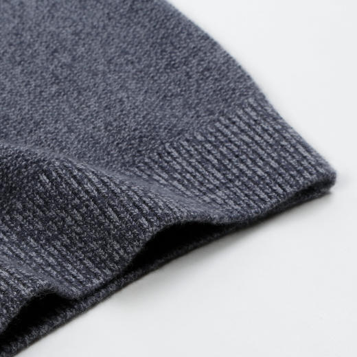 METTE羊绒世家2021年秋冬新品男士100%山羊绒衫圆领点子混纱毛衣 商品图3