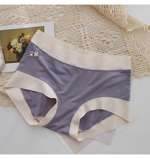 老米优品 / 3条装！飓舒服！飓好穿！简直就是神仙质感！《奶油系列—莫代尔中篙腰女士内裤》保证你穿了就想把它焊在身上，完全无感的一款，亲肤感真的像面膜般软软糯糯！NK210901A 商品图6