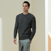 METTE羊绒世家2021年男士100%羊绒衫加厚打底提花圆领针织衫毛衣 商品缩略图2