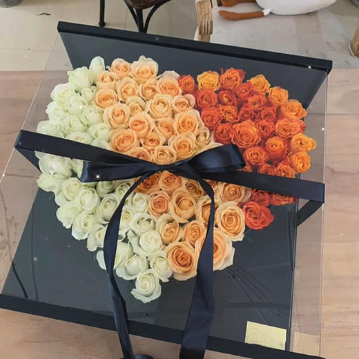 心虔志诚----99支玫瑰心形礼盒星光版二选一 商品图7