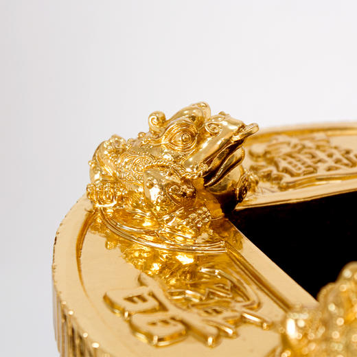 聚宝盆 日进斗金纯铜古法贴金工艺 商品图2