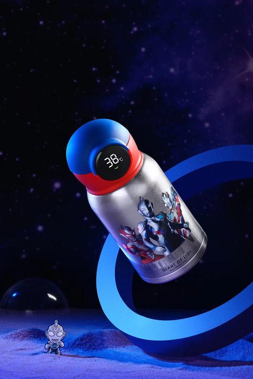 曙曦奥特曼儿童智能温显保温杯316L 500ml 商品图3