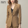 IWY/卡其色气质高端西装套装女长袖修身一粒扣总裁正装面试工作服CP11378 商品缩略图4
