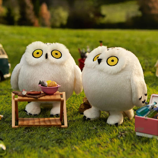 博物文创 原创 小圆宝 雪鸮 毛绒书包挂件 玩偶 呆萌可爱 商品图1