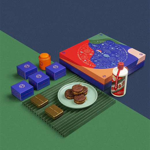 飞天茅台合作款中秋团圆月饼礼盒 匠心制作 0添加安全放心 商品图0