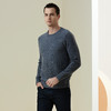 METTE羊绒世家2021年秋冬新品男士100%山羊绒衫圆领点子混纱毛衣 商品缩略图2