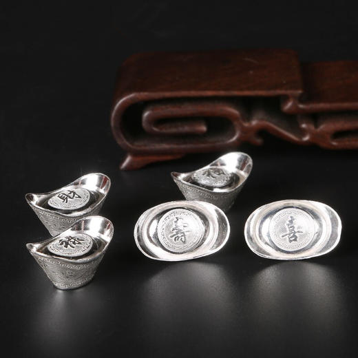 五福吉祥“福禄寿喜财”银元宝 商品图3