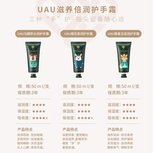 【中欧班列精选】泰国进口 MMT uau护手霜套装3*50G 商品图2