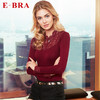 安莉芳旗下E-BRA女秋季小高领蕾丝打底上衣薄款暖衣KD0044 商品缩略图0