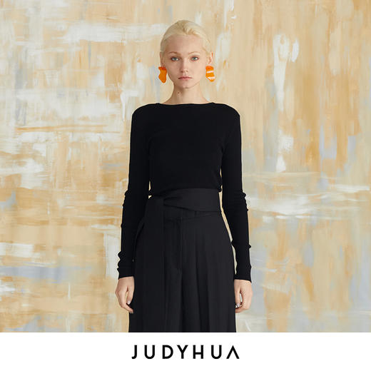 JUDYHUA 侧袖镂空针织上衣 商品图4