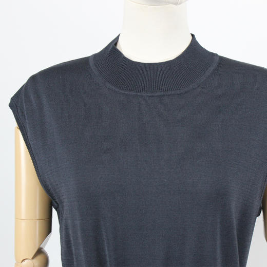 FOCALS福柯斯秋季桑蚕丝七分袖修身印花连衣裙F2YAX178BA 商品图3