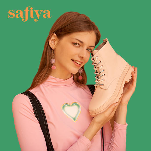 商场同款| safiya索菲娅牛皮三色马卡龙短靴马丁靴四季款SF94116002 商品图2