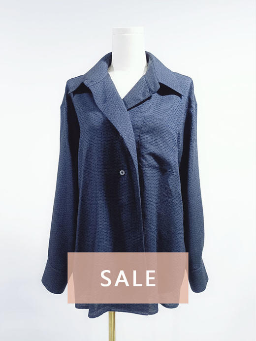 OFFiNG 宽门襟小提花廓形衬衫 商品图0