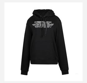 BURBERRY/博柏利女士Logo徽标字母印花连帽卫衣黑色
