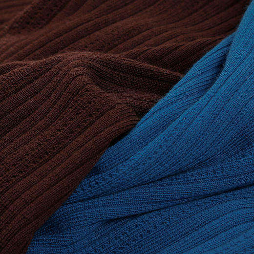 METTE羊绒世家2021年秋冬新品女士100%羊毛衫低圆领绞花镂空毛衣 商品图3