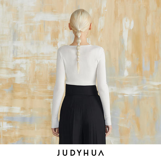 JUDYHUA 侧袖镂空针织上衣 商品图2