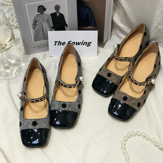 【亏本清仓】THE SOWING 波点小香风气质单鞋中跟/高跟（不支持退换） [福利品] 商品图5