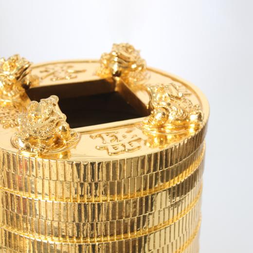 聚宝盆 日进斗金纯铜古法贴金工艺 商品图6