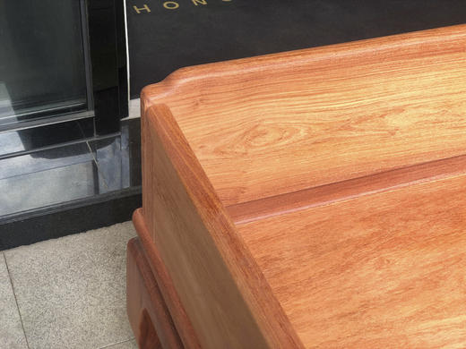 红桥红  家具严选  缅甸花梨（大果紫檀）【踩珠腿 三围独板罗汉床 两件套】 商品图2