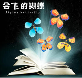 【5个装】装扮蝴蝶仿真神奇会飞的蝴蝶玩具减压新奇创意化蛹成蝶魔术道具