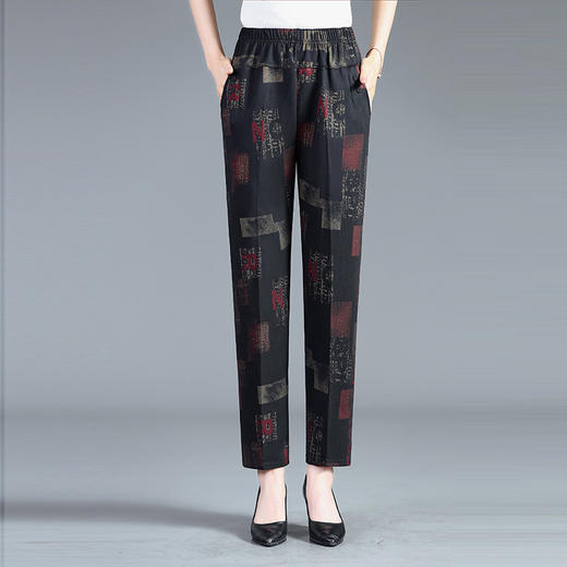 花裤子中老年人妈妈休闲外穿长裤  ZQ 商品图0