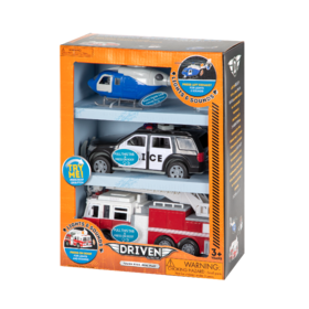 北美Driven 迷你车队套装/救援车队套装/城市建设车队套装/工程车队套装-【玩具】