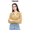 VIMAGE纬漫纪秋季新款款时尚百搭纯色V领针织衫女上衣套头V1601214 商品缩略图1