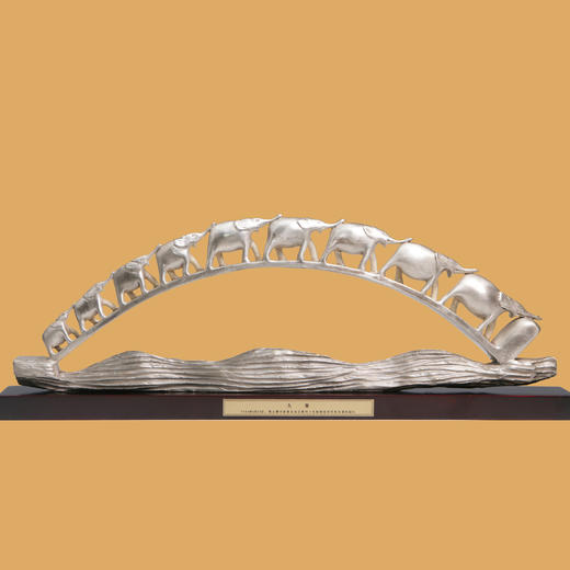 宇达青铜全铜摆件《九象》仿复制国礼 家居 装饰 工艺礼品 摆件 商品图0