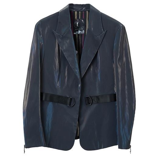 谜底西服2021秋季新款雾面幻彩光倒T型宽肩西装外套213MW1807 商品图4