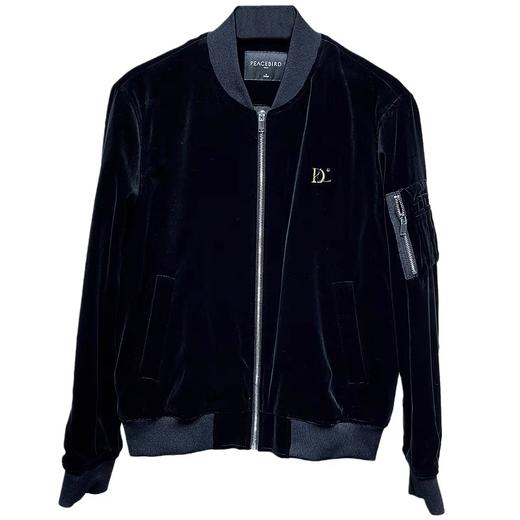 B1BCB3205 太平鸟男装2021年秋季新款夹克外套男士休闲宽松丝绒潮 商品图3