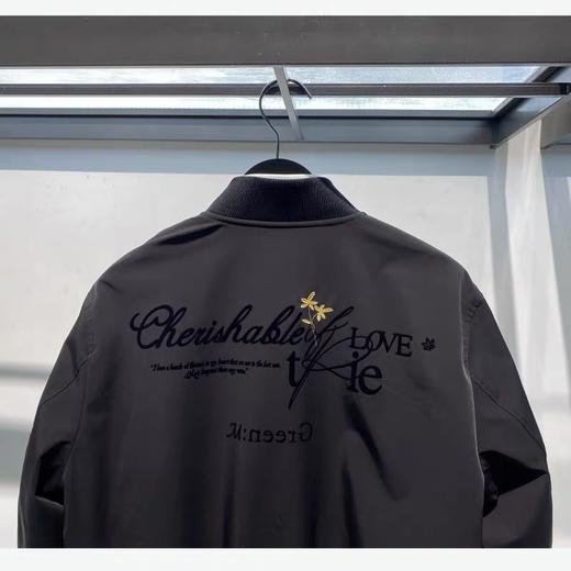 太平鸟2021秋季新款黑色刺绣棒球服宽松青年夹克外套潮男 b1bcb3103 商品图1