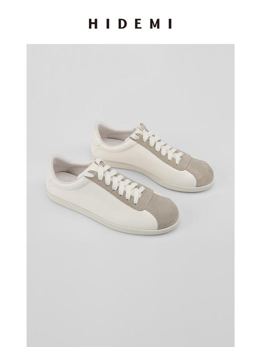 HIDEMI简约设计感小羊皮球鞋sneaker 黑色/白色/棕色 商品图5