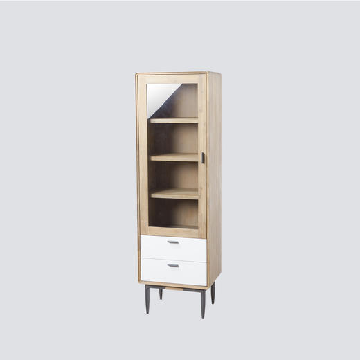 NS家居nsfurniture进口实木玻璃书柜/置物柜/展示柜NSCB-ALB WHT L03-100/60 商品图4