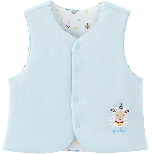 英氏婴儿马甲宝宝夹棉背心男居家服保暖上衣秋冬新款YZJGJ31003A 商品图4