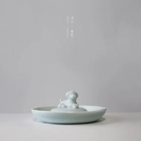 原创轻奢萌狗聚宝盆陶瓷收纳盘