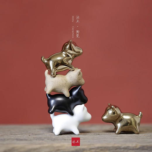 原创经典萌狗“福”系列陶瓷摆件【下单赠价值29.9元炫彩杯】 商品图5