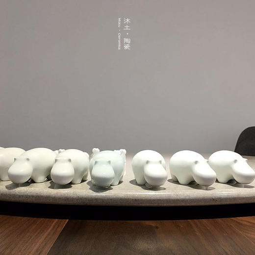 原创经典“饮水”河马系列陶瓷摆件礼物【下单赠价值29.9元炫彩杯】 商品图3