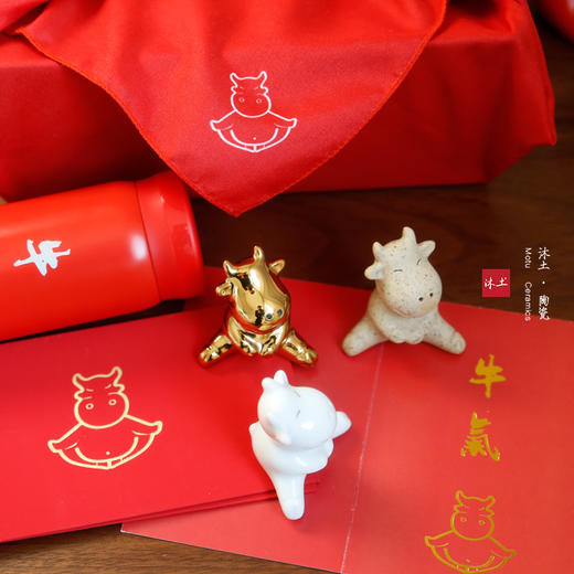 轻奢原创生肖牛“MOMO”陶瓷香器礼物摆件【下单赠价值29.9元炫彩杯】 商品图6