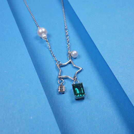 【宫里项链】月华星耀 祖母绿珍珠项链 商品图0