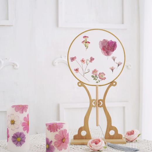 押花团扇-勒杜鹃 商品图0