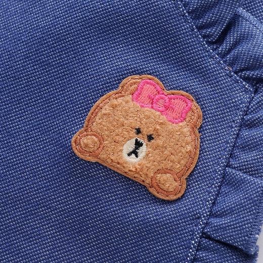 英氏-童衣类（秋）E1连针长裤,  浅牛仔蓝, 100CM 商品图2