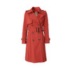 EITIE爱特爱新款经典翻领时尚双排扣收腰红色中长风衣外套C2104812 商品缩略图3