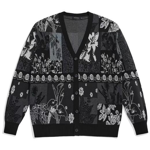 太平鸟男装 2021秋季新款纯棉花卉刺绣毛衫B1EAB3201 商品图0