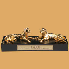 宇达青铜全铜摆件《狮虎卧像》仿复制国礼 家居 装饰 工艺礼品 摆件