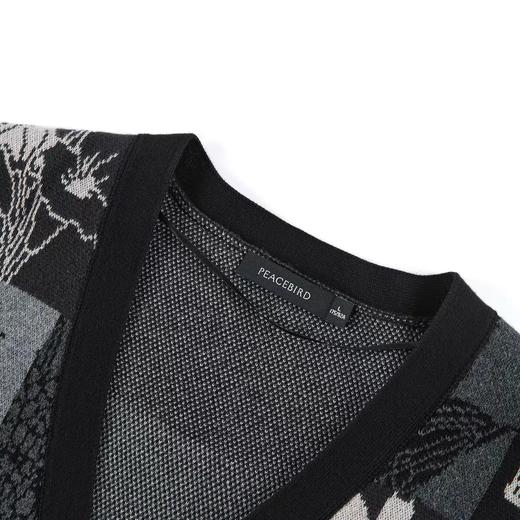 太平鸟男装 2021秋季新款纯棉花卉刺绣毛衫B1EAB3201 商品图1