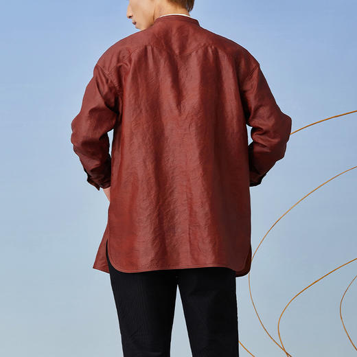 TANGY Collection/天意精品2021年秋冬新品真丝植物染莨绸衬衫 商品图2