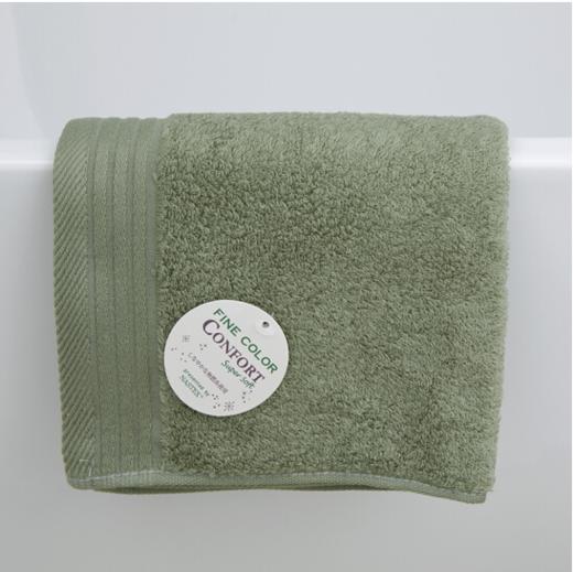 日本那须藤唯美素色无捻橄榄绿方巾 商品图0