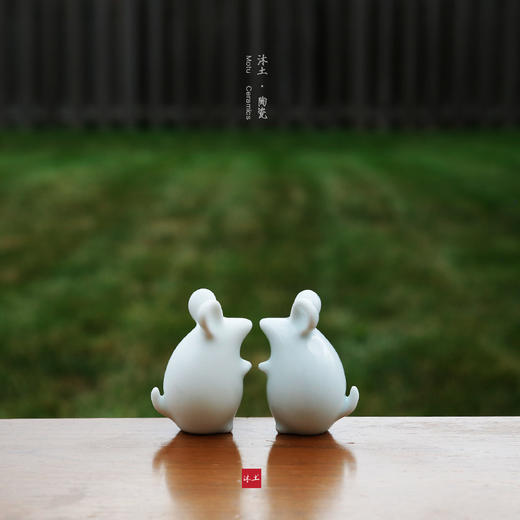 原创可爱萌鼠“祈”系列陶瓷礼物摆件【下单赠价值29.9元炫彩杯】 商品图2